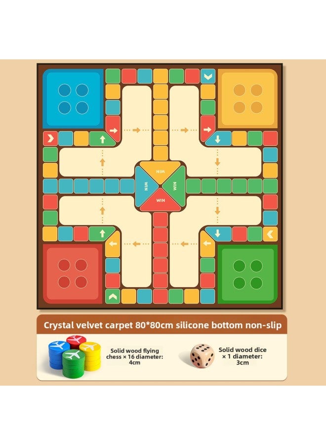 Large Rich World Tour Super Deluxe Edition Flying Chess Carpet Desktop Game Floor Mat Kids Adult Chessboard